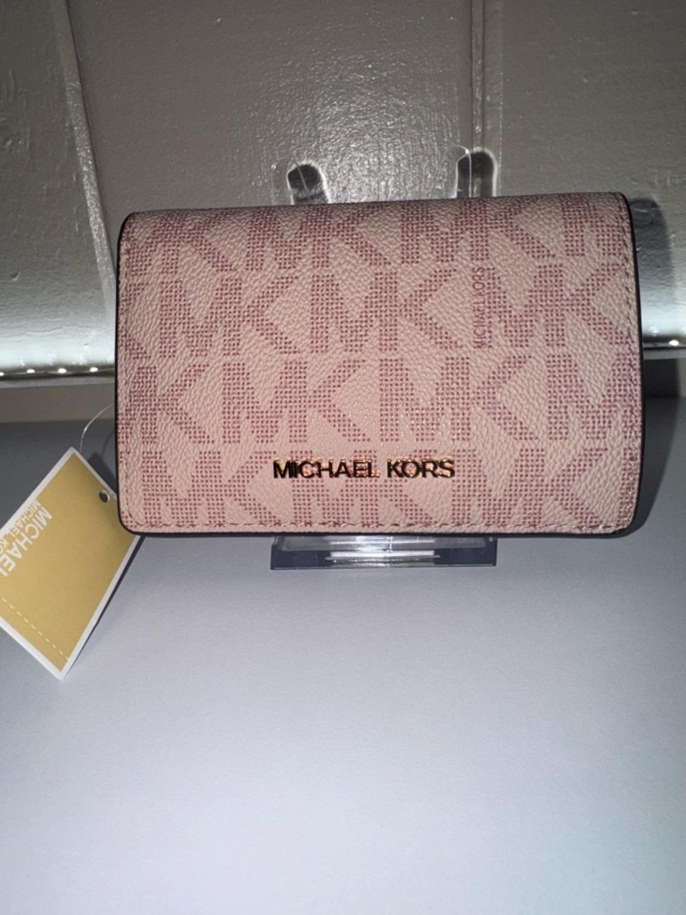 Michael Kors Blush Pink MK Signature Continental Wallet
